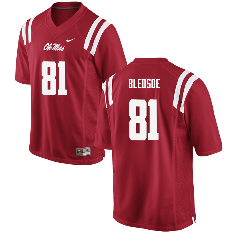 Ole Miss Rebels #81 Trey Bledsoe College Football Jerseys-Red